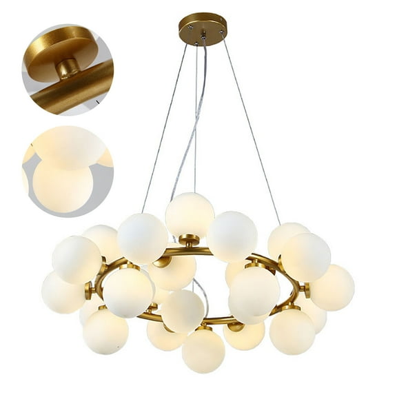 CNCEST Modern Glass Ball Ceiling Light Chandelier Pendant Lamp Fixture Living Room 110V