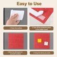thumbnail image 4 of Uxcell 12" x 12" Felt Wall Tile, 6 Pack Felt Wall Tiles Bulletin Board with 20 Safe Removable Adhesive Tabs Cork Boards for Walls Home Office Photos, Sapphire Green, 4 of 7