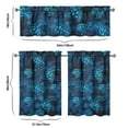 thumbnail image 6 of Kitchen Curtains 36 Inch Short - 3 Panel Set, Hawaiian Sea Turtle Ocean Design, Tropical Underwater Marine Life Print, Rod Pocket Window Curtain, Easy Wash, 6 of 6