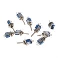 thumbnail image 1 of 10 unidades de mini interruptor de palanca de 3 pines On/on 2 posiciones de AC 250v/1.5a 125v/3a Spdt azul, 11 Feliz Sencillez, 1 of 5