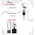 thumbnail image 2 of Cheers Flamingo Metal Wine Bottle Stopper - Elegant Vacuum Seal Reusable Flamingo Bird Wine Stopper with Airtight Leak Proof Bottle Topper, Unique Home Decor or Bar Tool Accessory Gift, 2 of 7