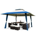 thumbnail image 4 of Topbuy 13'x13'Folding Gazebo Canopy Patio Outdoor Tent Party Shade Shelter Blue, 4 of 9