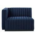 thumbnail image 3 of Modular Sofa Chair, Blue Navy, Velvet, French Living Lounge Cafe Lobby Hospitality Restaurant, Modern Contemporary Boutique HB33728, 3 of 6