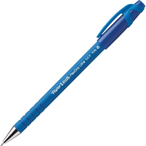 Paper Mate FlexGrip Medium Non-Retractable Ballpoint Pen, Medium, Pack of 12