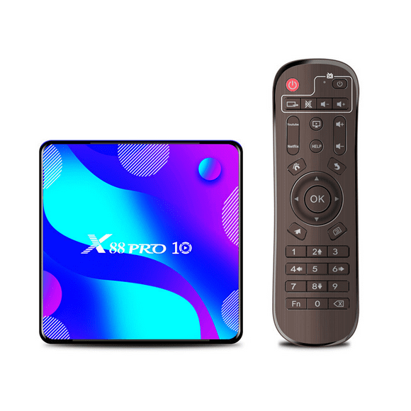 Android TV Box 11.0, Smart TV Box RK3318 2GB 16GB Support 2.4G 5.8G WiFi Bluetooth 4.1 with Mini Backlit Keyboard Ethernet LAN 3D 4K Video Android Box Set Top TV Box(US)