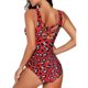 thumbnail image 3 of Womens Tummy Control One Piece Swimsuits Color Block Print Athletic Training Bathing Suits Petite, 3 of 5