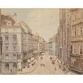 thumbnail image 3 of Richard Moser 14x12 Black Modern Framed Museum Art Print Titled - Vienna the Stephansplatz (1860), 3 of 5