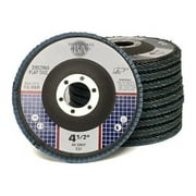 Benchmark Abrasives 4.5" x 7/8" Premium Zirconia Flap Discs Grinding Wheels Type 27 - 10 Pack (60 Grit)