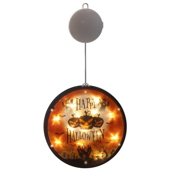 VerPetridure Halloween Decoration Horror Funny Window Led Battery Hanging Lamp Pumpkin Ghost Star Light String Halloween LED Decoration Lights indoor Outdoor Party Halloween Decoration