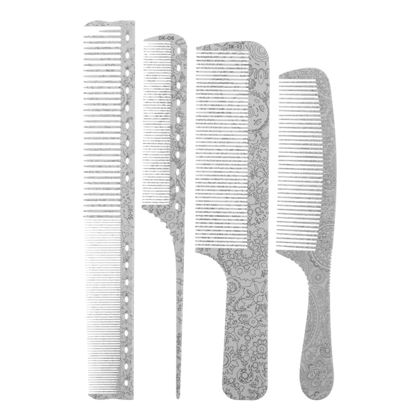1 juego de peine de dientes anchos para cortar el cabello, desenredar y peinar el cabello rizado, herramienta portátil para peinar el cabello en salón de peluquería