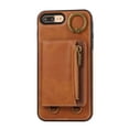 thumbnail image 6 of Allytechgroup Stylish iPhone 8 Plus/ 7 Plus Wallet Case, Secure Case for Apple iPhone 8 Plus/ 7 Plus, Multi-functional Durable, Ring Holder Hand Wrist Stand Shockproof Case for Women Men, Brown, 6 of 7