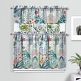 thumbnail image 2 of Rustic Wildflower Curtains 36 Inch - 3 Panel Farmhouse Bohemian Set with Vintage Floral Design, Rod Pocket Kitchen Window Drapes for Cottage Decor, 2 of 4