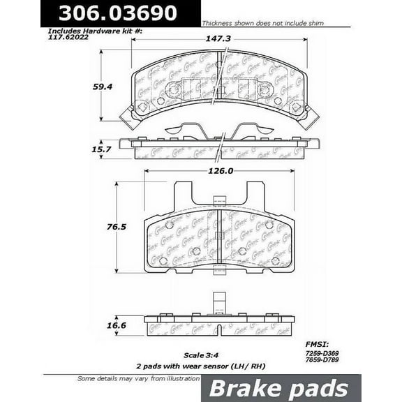 Centric Parts - Fleet Brake Pad