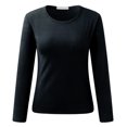 thumbnail image 5 of Women O Neck Lined Thermal Thermal Underwear Slim Tops Long Sleeve Thermal Shirts Winter Tops Mens Thermal Underwear Tops Men Thermal Top 2x Mens Thermal Set Underwear Mens Women's Thermal Shirts Long, 5 of 6