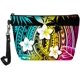 thumbnail image 1 of Bolsa de maquillaje polinesia para mujeres y adolescentes, estuche de cosméticos para viajes, bolsa portátil, bolso de mano de cuero, tribal, turquesa, arcoíris, 1 of 7