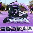 thumbnail image 3 of JZY Youth Inline Skates with 8 Glowing Light-Up Wheels,Durable Aluminum Frame for Beginners,For Boys & Girls Ages 5-12,For Indoor and Outdoor Skating, 3 of 7