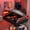 Black+Red, variant on Queen Size Gaming Bed with 7-Color LED Headboard, Side-Lift Hydraulic Storage Platform Bed, Cyberpunk Geometric Pattern for Gamers and Gen Z, Black and Purple