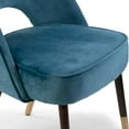 thumbnail image 5 of Set of 2 Alora Retro Modern Caramel Brown Arm Chair with Black Steel Legs, 5 of 9