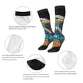 thumbnail image 3 of Vsdgher Stained Glass Eagle USA Knee Socks, High Socks Long Stretchy Sock Women Knee High Stocking, Long Socks for Women, 3 of 6