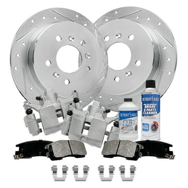 Detroit Axle - Rear Drilled Slotted Brakes and Rotors Brake Pads Brake Calipers Replacement for Chevy Impala Fits select: 2006-2008 CHEVROLET IMPALA LT, 2009 CHEVROLET IMPALA 1LT