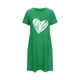 thumbnail image 4 of Camisón corto extragrande para mujer, estampado, cuello redondo y manga corta, de poliéster., 4 of 4