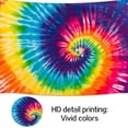 thumbnail image 5 of 10 x 8 ft 60s 70s 80s 90s Colorful Rainbow Tie Dye Photography Backdrop Spiral Tie Dye Wall Decor Hippie Birthday Theme Party Decorations Background Parade Party Decor Photo Booth Props Backdrops, 5 of 5