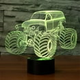 thumbnail image 3 of FYBTO Abstractive 3D Optical Illusion Monster Truck Colorful Lighting Effect Touch Switch USB Powered LED Decoration Night Light Desk Lamp, 3 of 5