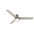 thumbnail image 5 of Hunter 60 inch Indoor Ceiling Fan with LED Light and Remote Control - Standard Mount Ceiling Fan, 3 Blades, For Bedroom or Living Room - Sentinel 59459, Brushed Nickel, 5 of 14
