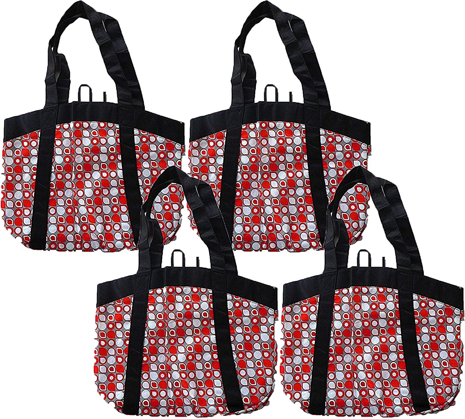 Large Stylish Fashion Tote, Reusable Eco-Friendly Grocery Bags (4 Pack) - Walmart.com