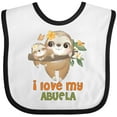 thumbnail image 3 of Inktastic Cute Sloth I Love My Abuela Boys or Girls Baby Bib, 3 of 4