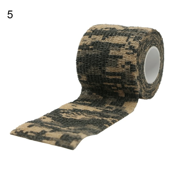 UDIYO 1 Roll Camouflage Tape Anti-scratches Self-Adhesive Widely Applied Military Camo Stretch Bandage Tape for Outdoor