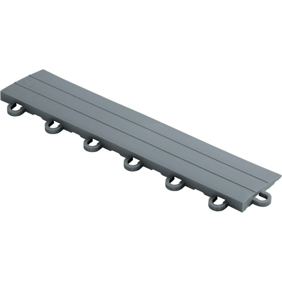 Speedway Looped Edge for Garage Floor Tile 12 x 2.75-Inch Grey 10-Piece Set