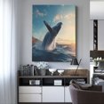 thumbnail image 4 of KLL Dancing Whale Print Farmhouse Canvas Wall Art,Wall Decorations For Living Room Office Canvas Wall Decor for Home Decorations, 12'×16’’, 4 of 8