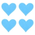 thumbnail image 1 of Uxcell 4Pack Parche de Corazón Termoadhesivo, Parche Bordado de Corazón de 70 mm Color Azul Cielo, 1 of 7