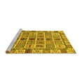 thumbnail image 2 of Ahgly Company Machine Washable Indoor Rectangle Oriental Yellow Modern Area Rugs, 7' x 9', 2 of 4