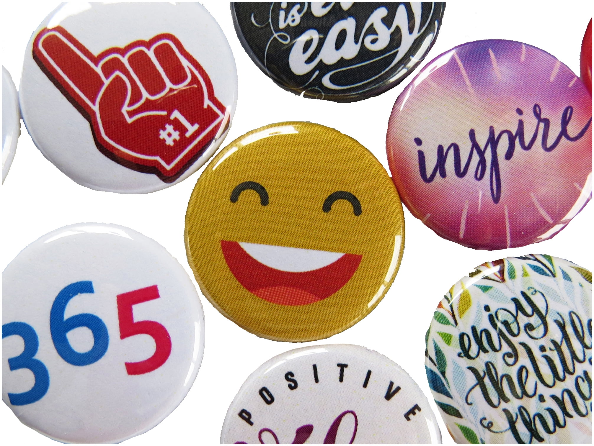 6-pk Novelty 1 Diameter Buttons/Pins, FUNNY SAYINGS, for backpacks,  jackets