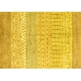 thumbnail image 1 of Ahgly Company Machine Washable Indoor Rectangle Oriental Yellow Modern Area Rugs, 8' x 10', 1 of 4