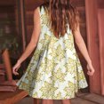 thumbnail image 4 of Viikei Womens Summer Dresses,Dresses for Women Plus SizeWomen's Summer Print Casual Loose Sleevless V-Neck Dress Yellow S, 4 of 6