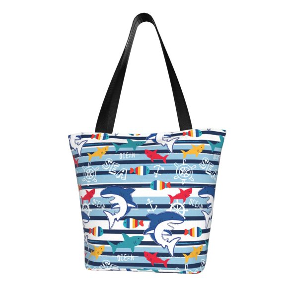 Easygdp Fish And Shark Shoulder Bags for Women,Crossbody Bags Shoulder Purse Handbag for Women