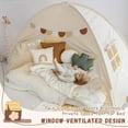thumbnail image 4 of Toddler Twin Canopy Bed Tent, Indoor Blackout Kids Sleeping Tent, Portable Privacy Foldable Bed & Floor Tent, Breathable Draft-proof Design for Bunk, 4 of 6