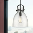 thumbnail image 5 of Innovations Lighting  Newton Bell - 1 Light 10" Stem Hung Pendant Brushed Brass/Matte White, 5 of 5