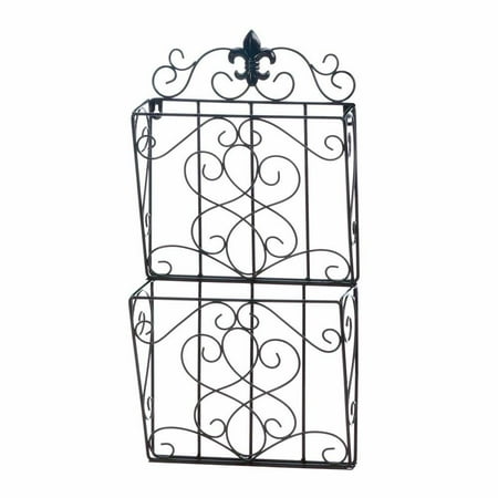 Magazine Rack Wall Fleur De Lis Dual Decorative Mail Mount Magazine Rack Wall Fleur De Lis Dual Decorative Mail Mount
