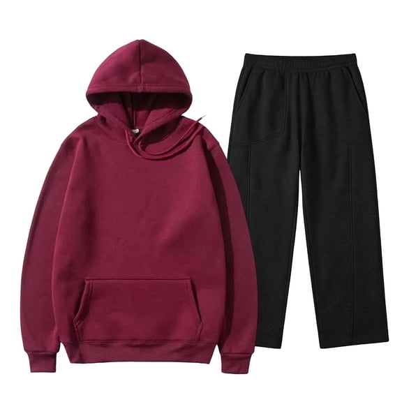 CONFREE Mens Track Suit 2 Peice Set Casual Sweatsuit for Men Baggy Hoodies Sweatpants Outfits Comfy Fall Winter Tracksuit