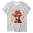 thumbnail image 3 of BiZtdJrK Womens Happy Easter Shirts Funny Bunny Rabbit Graphic Tee Tops 2025 Fashion Print Short Sleeve T-Shirts Holiday Outfits Gray L Back to School Sales, 3 of 5