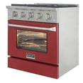 thumbnail image 4 of 30 in. 4.2 cu. ft. Dual Fuel Range Natural Gas Convection Oven in Red., 4 of 16