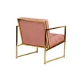 thumbnail image 5 of LeisureMod Lexington Fabric Upholstered and Button Tufted Accent Chair Armchair With Gold Frame in Royal Rose, 5 of 6