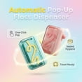 thumbnail image 2 of Automatic Pop-Up Portable Floss Dispenser with 50 Pcs Dental Floss for Purse, Pocket, Traveling, Dinner, Portable Refillable Dental Flosses Pick Dispenser Storage Case for Tooth Care (2 Packs), 2 of 7