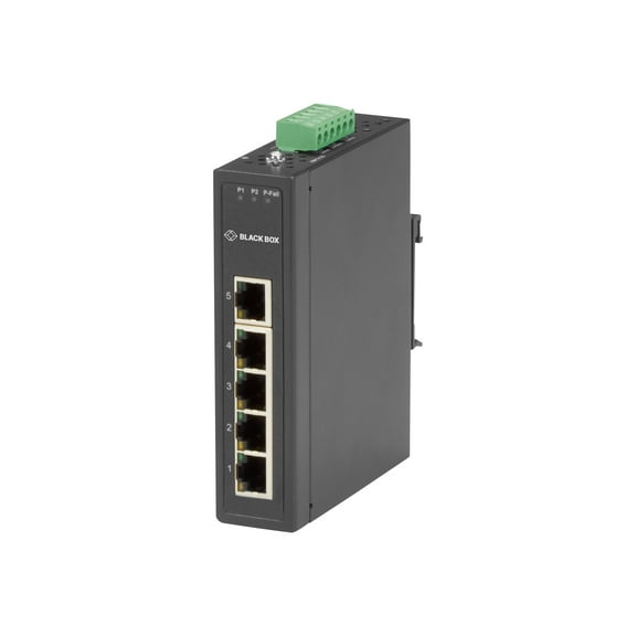 Black Box Industrial 10/100-Mbps Ethernet Switch - Unmanaged- Extreme Temperature- 5-Port - 5 Ports  (LBH3050A)