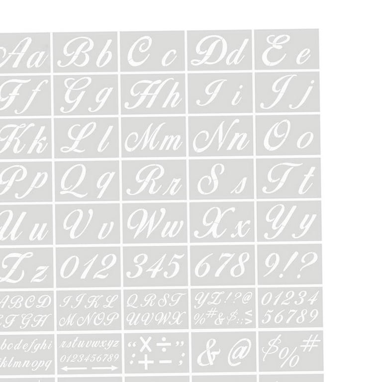 Boutique Calligraphy Stencil Template Kit 45 Reusable Pieces