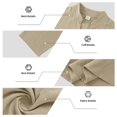 thumbnail image 6 of Men's Linen Long Sleeve Shirt Button Henley Shirt V-Neck Casual Plain Lightweight Fall Top S, 6 of 7